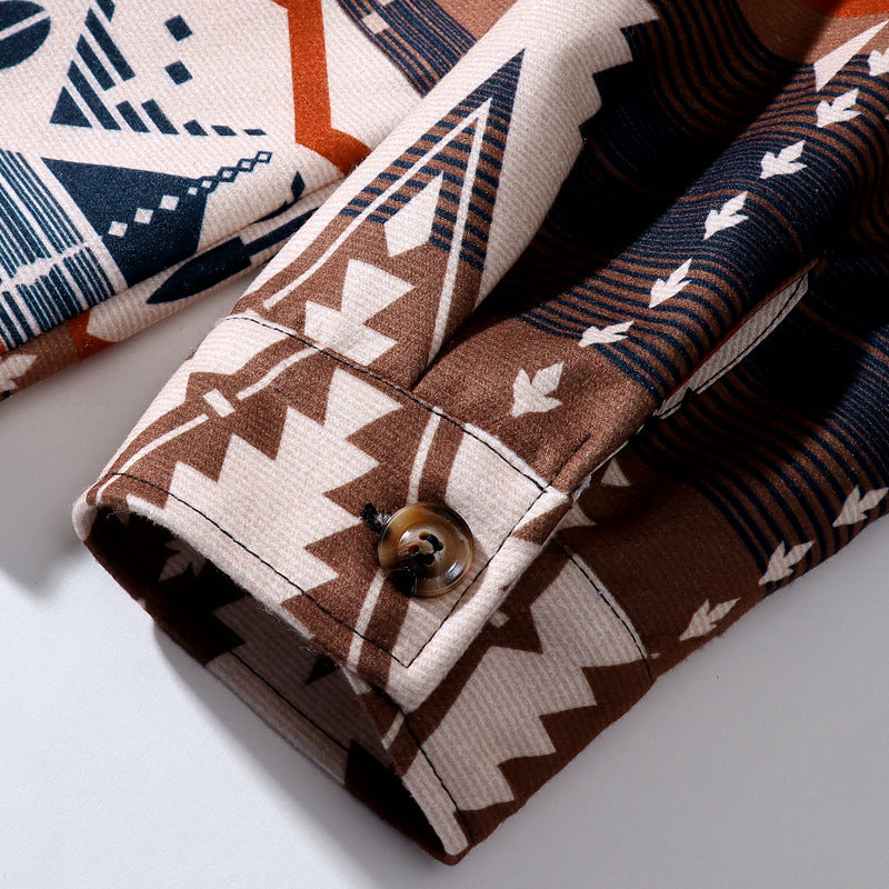 Men's Ethnic Style Long Sleeve Shirt