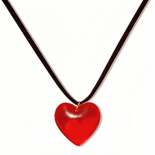 Heart-shaped Crystal Pendant Fashion Necklace