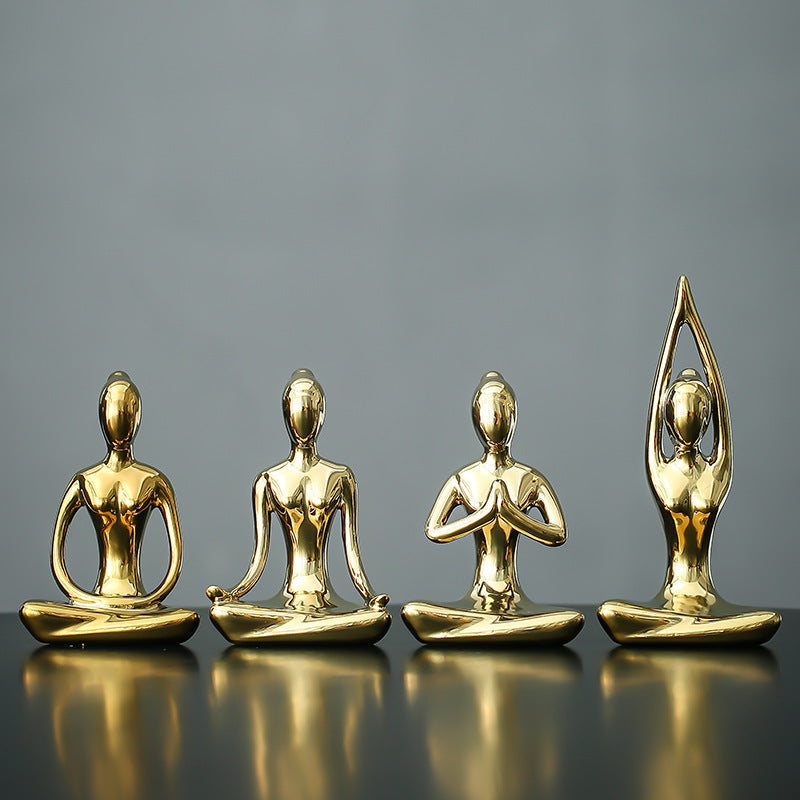 Gold Yoga Ornament