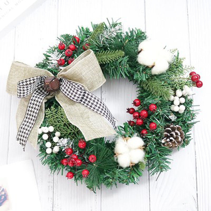 Premium Christmas Door Hanging Rattan Circle Wreath
