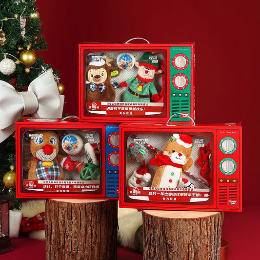 Holiday Teething & Bite-Resistant Pet Toy Gift Box