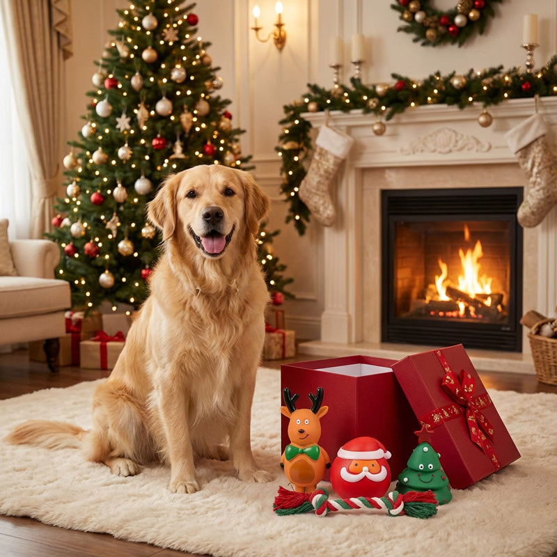 Festive Dog Chew & Play Gift Set