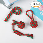 Christmas Rope Knot Dog Toy Set