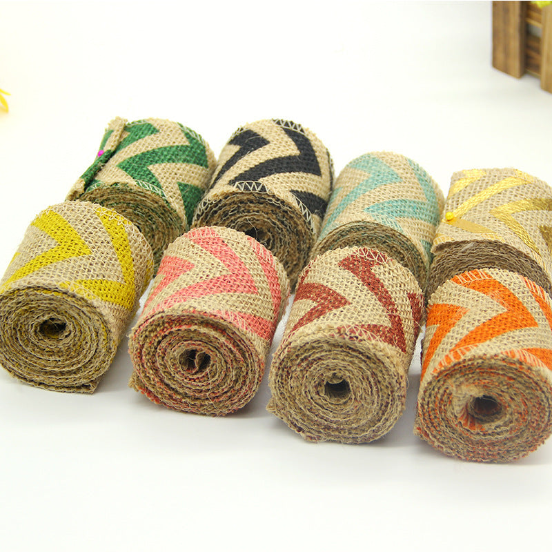 Chevron Burlap Ribbon Roll