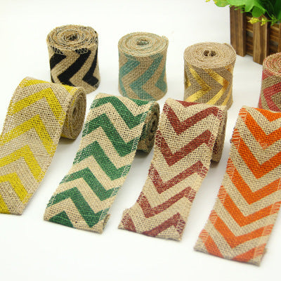 Chevron Burlap Ribbon Roll