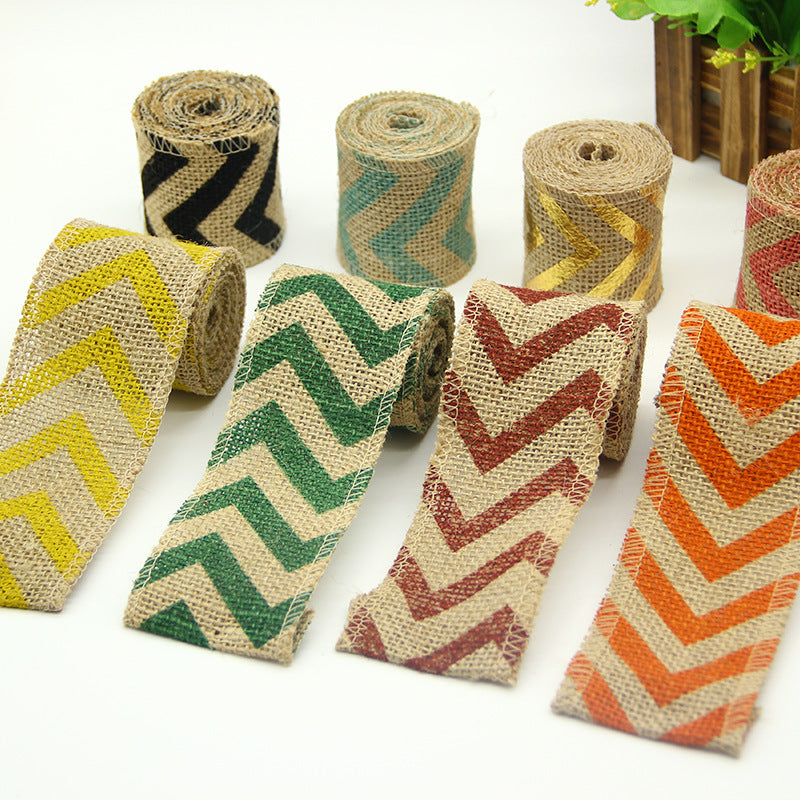 Chevron Burlap Ribbon Roll