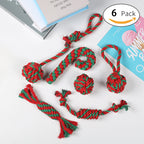 Christmas Rope Knot Dog Toy Set