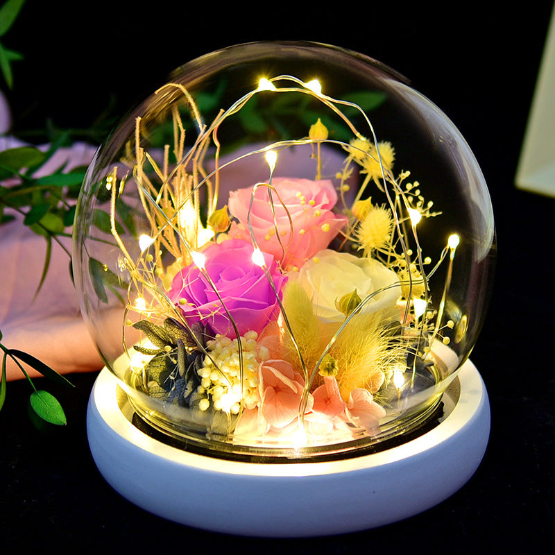 Flower Glass Dome Gift