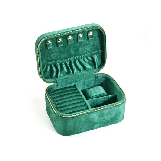 Double Layer Velvet Jewelry Box, Home Retro Multifunctional Large Capacity Jewelry Storage Box