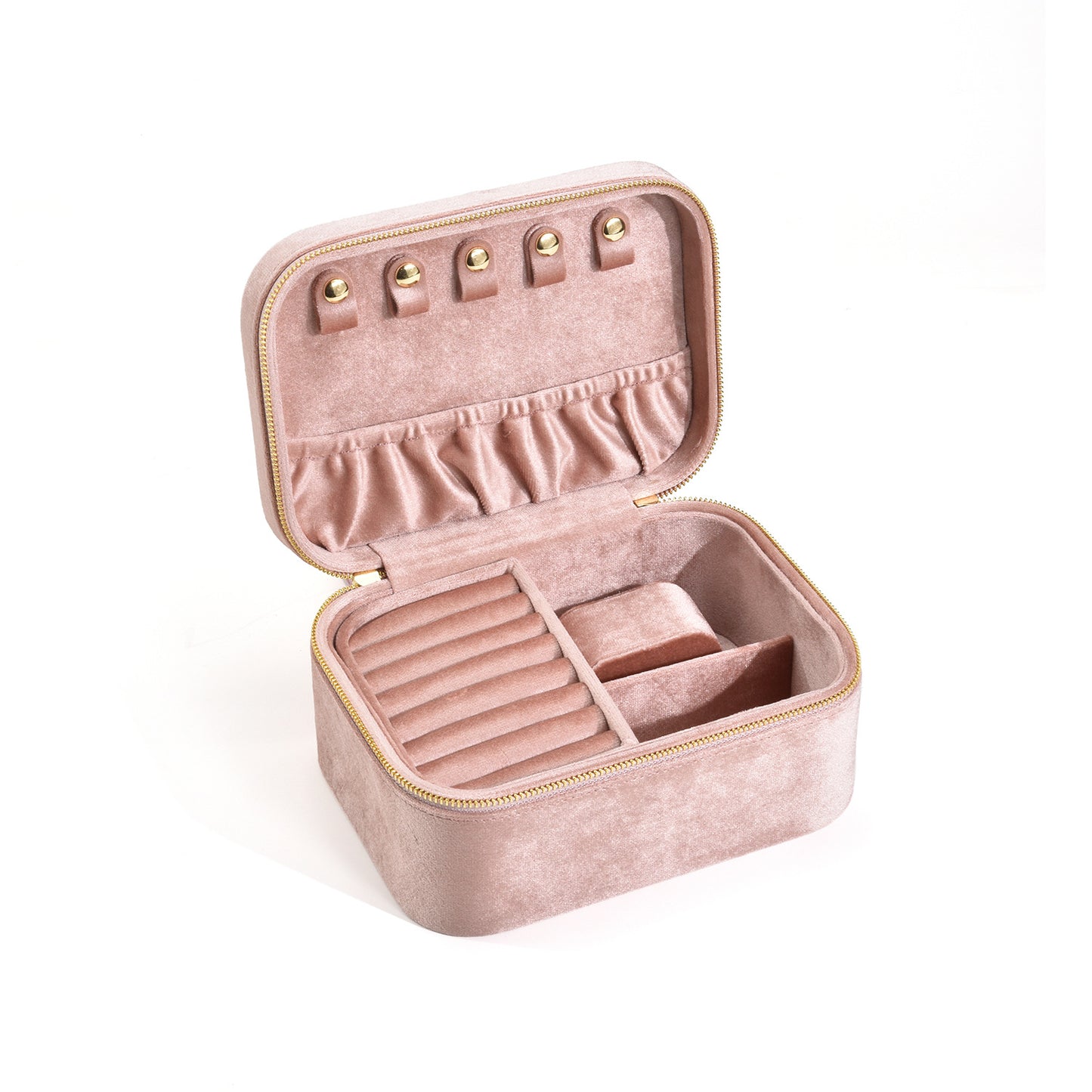 Double Layer Velvet Jewelry Box, Home Retro Multifunctional Large Capacity Jewelry Storage Box