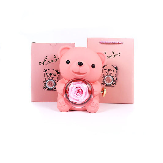 Eternal Rose Teddy Box