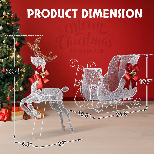 Lumina Reindeer & Sleigh LED Holiday Display