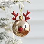 Festive Elk & Deer Ball Ornament – Christmas Tree Decor