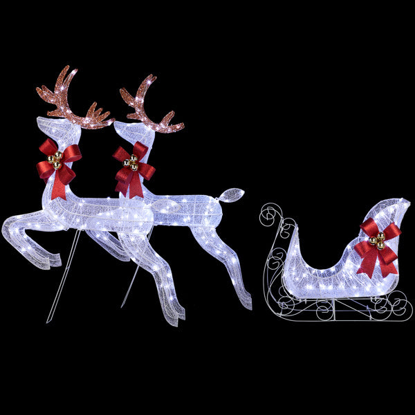 Lumina Reindeer & Sleigh LED Holiday Display