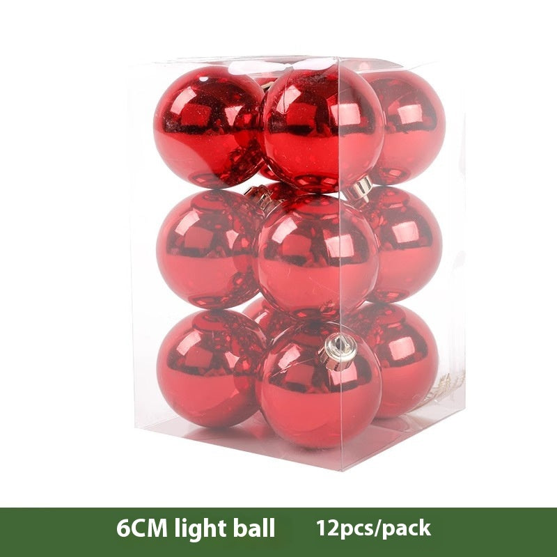 Red Electroplated Christmas Ornament Ball Set