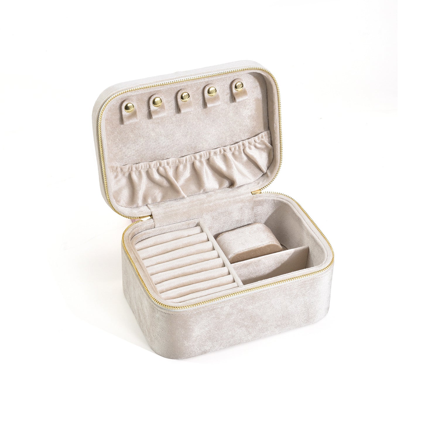 Double Layer Velvet Jewelry Box, Home Retro Multifunctional Large Capacity Jewelry Storage Box