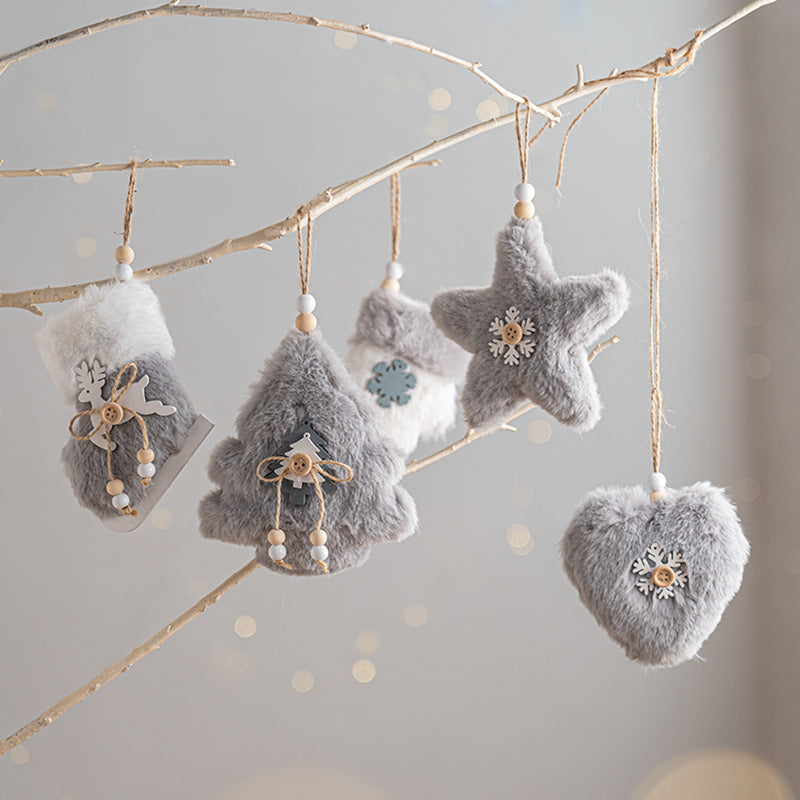 Soft Plush Christmas Hanging Ornaments Set