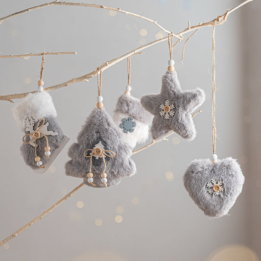 Soft Plush Christmas Hanging Ornaments Set