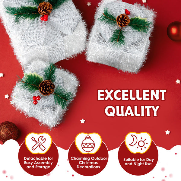 Luminous Holiday LED Gift Boxes Trio