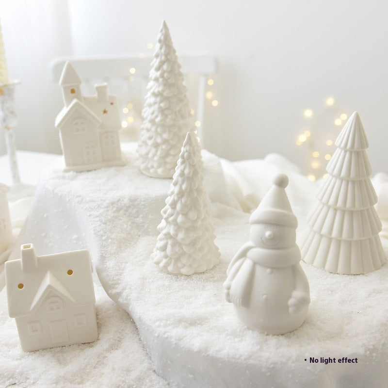 Ceramic Luminous Christmas Tree & Village Set