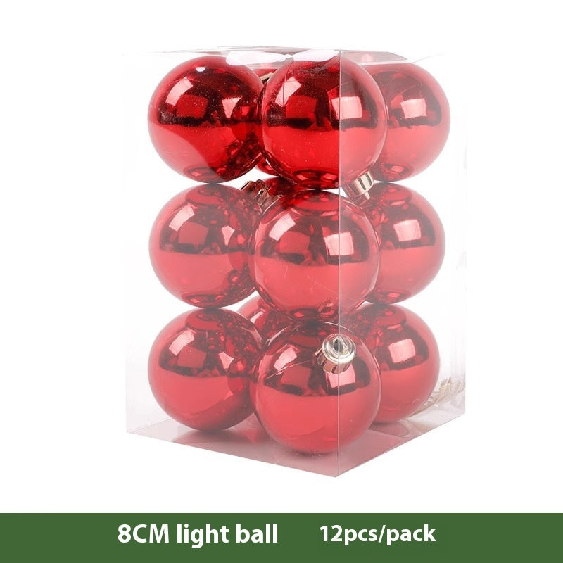 Red Electroplated Christmas Ornament Ball Set