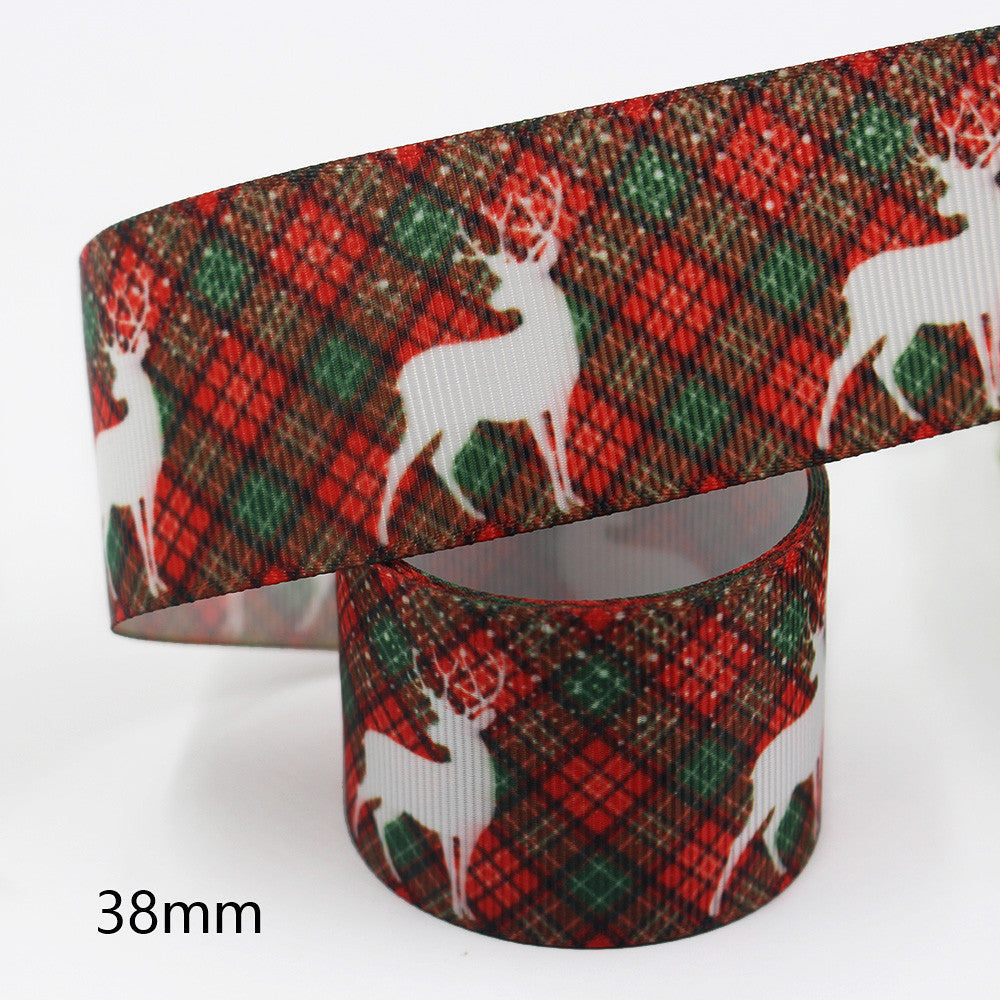 Christmas Lattice Polyester Ribbon 38mm