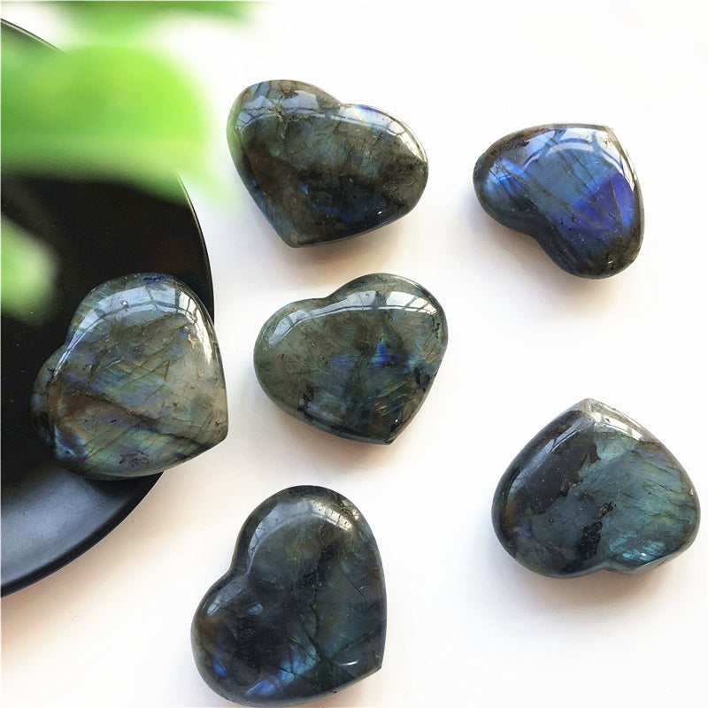 Natural Crystal Semi-Precious Heart Pendant