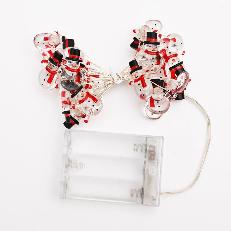 Snowman Christmas String Lights – Warm White Holiday Decor