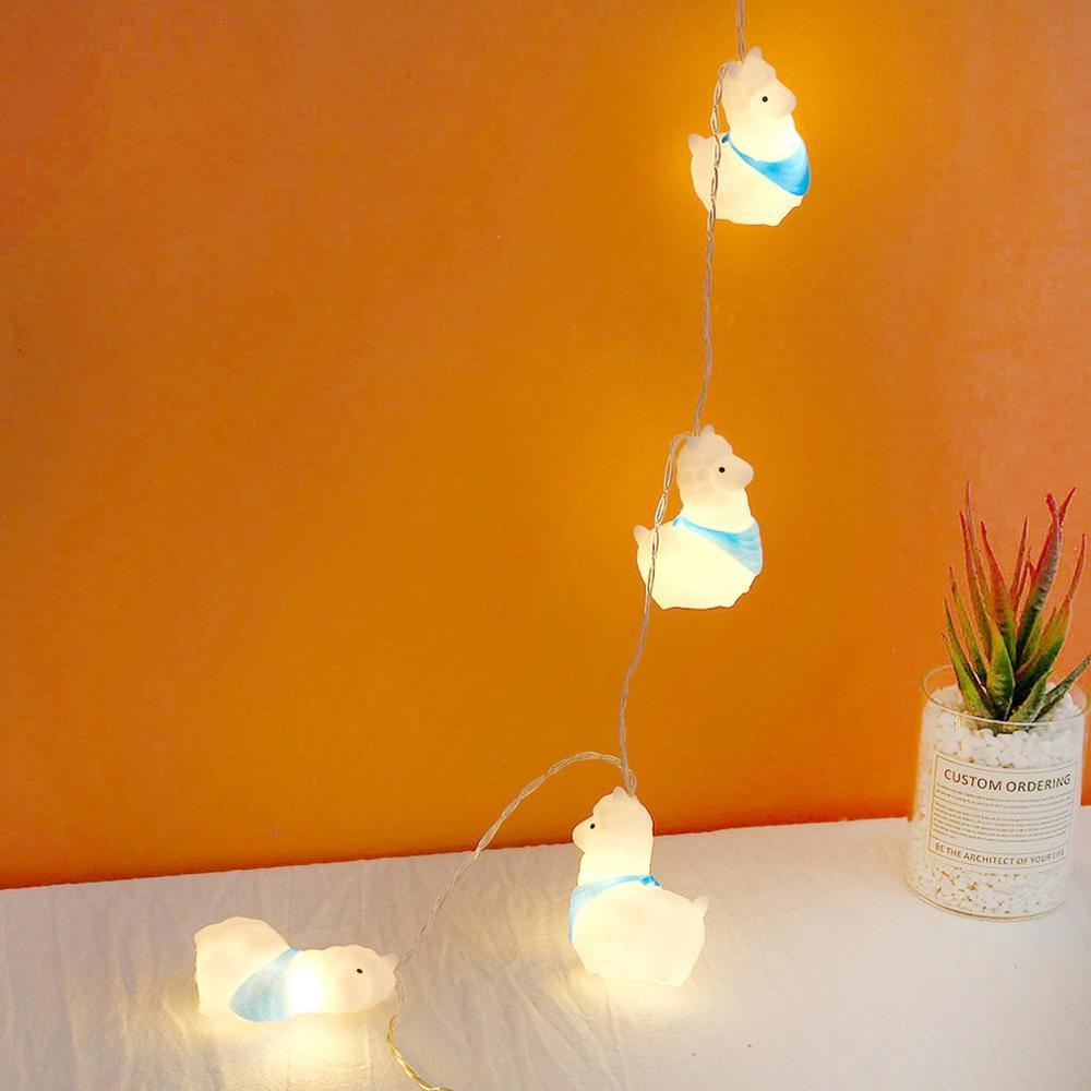 Cute Sheep LED String Lights – Battery Powered Decorative Holiday Lights
