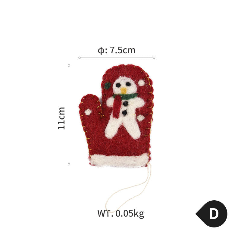 Cute Gloves Felt Ornaments Christmas Tree Holiday Decorative Ornaments