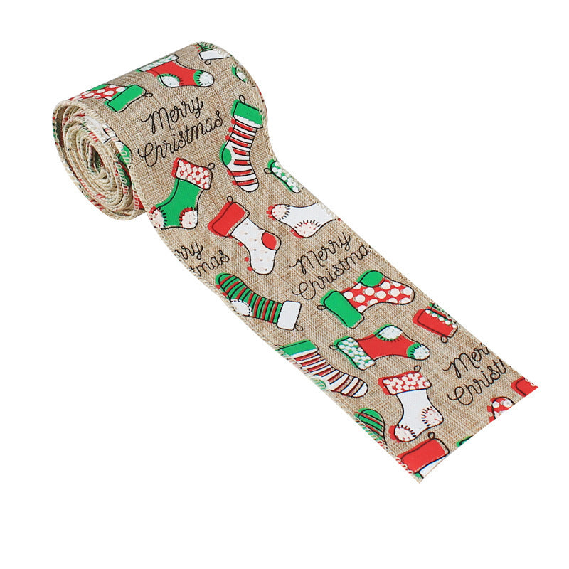 Festive Linen Webbing Ribbon