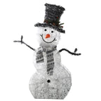 1Pc LED Christmas Snowman Decoration Light Collapsible Battery Operated Lighted Snowman Indoor Outdoor Garden Light With Removable Hands Scarf