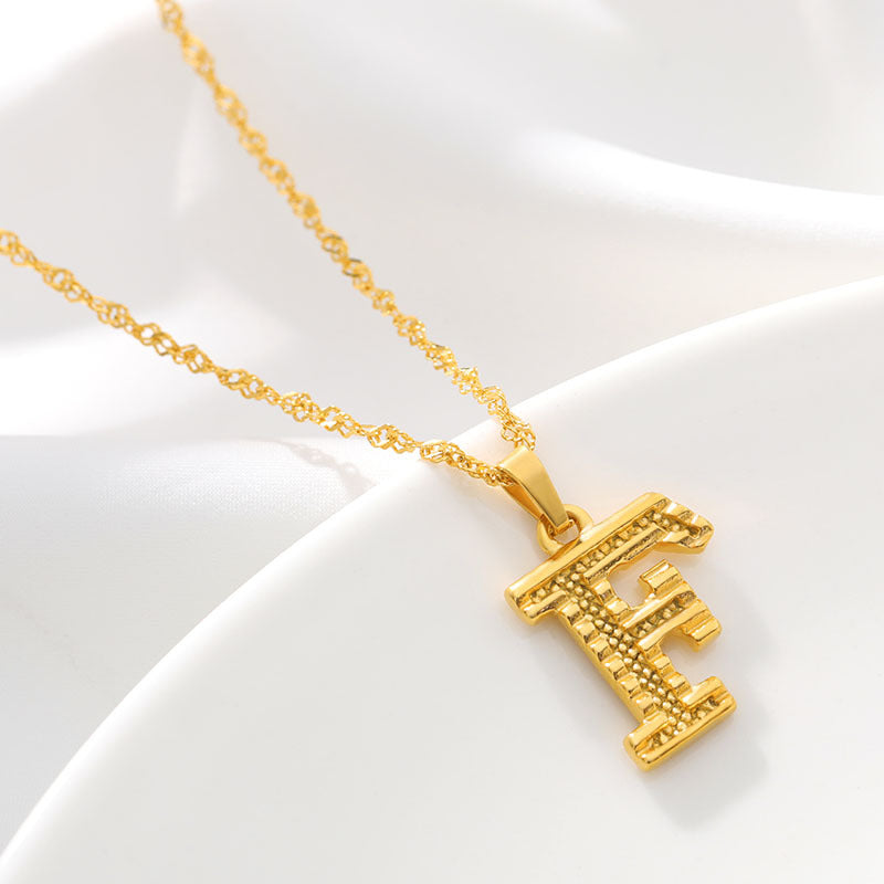26 English capital letters pendant necklace