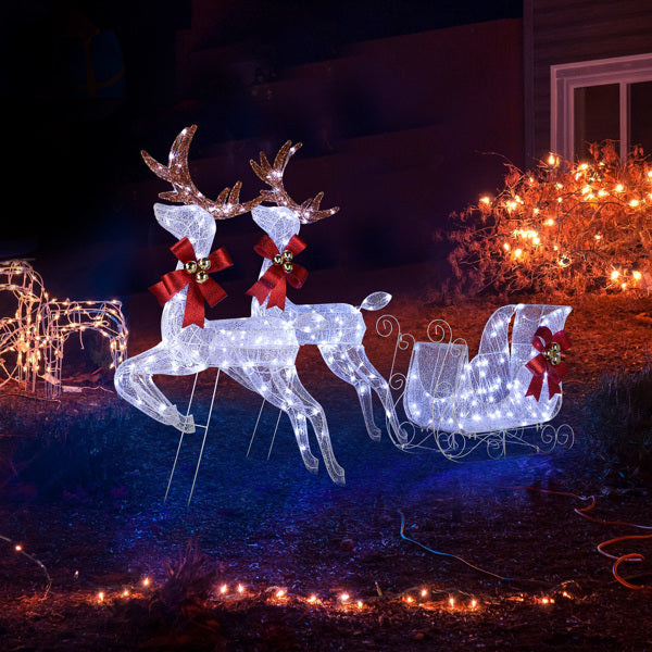 Lumina Reindeer & Sleigh LED Holiday Display