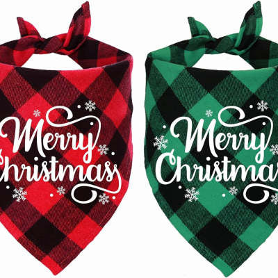 Christmas Pet Plaid Scarf
