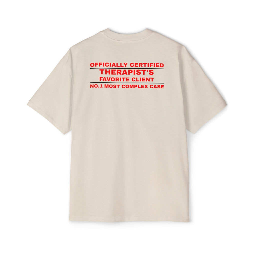 Officially Certified Therapist's Favorite Client Tee | White Graphic T-Shirt