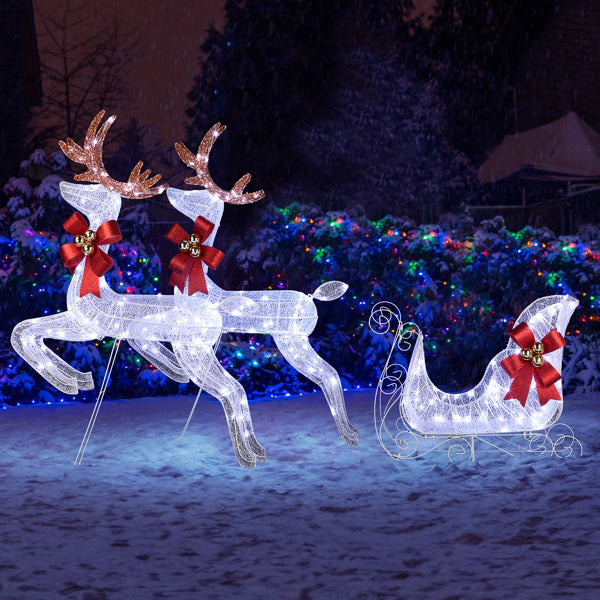 Lumina Reindeer & Sleigh LED Holiday Display