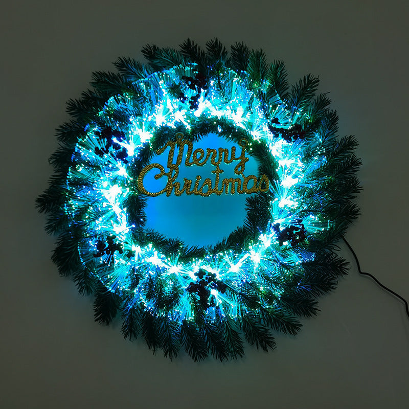 Lighted Christmas Window Wreath