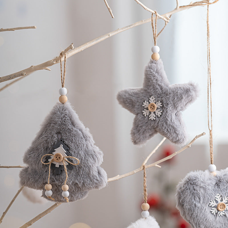 Soft Plush Christmas Hanging Ornaments Set