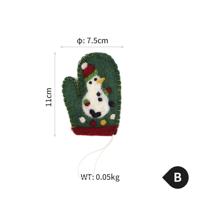 Cute Gloves Felt Ornaments Christmas Tree Holiday Decorative Ornaments