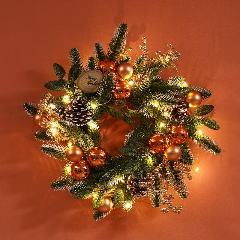 Christmas Rattan Horn Wall Hanging Garland