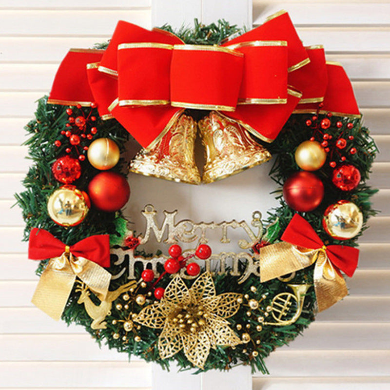 Premium Christmas Door Hanging Rattan Circle Wreath