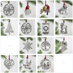 Antique-Style Tin Holiday Pendants – Christmas Tree Decor