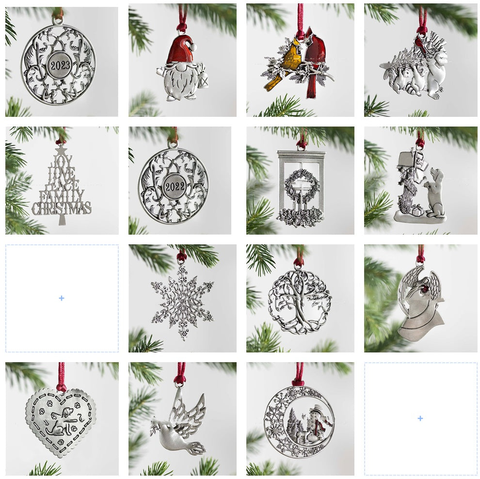 Antique-Style Tin Holiday Pendants – Christmas Tree Decor