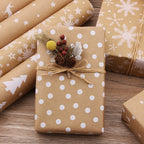 Retro Christmas Kraft Wrap