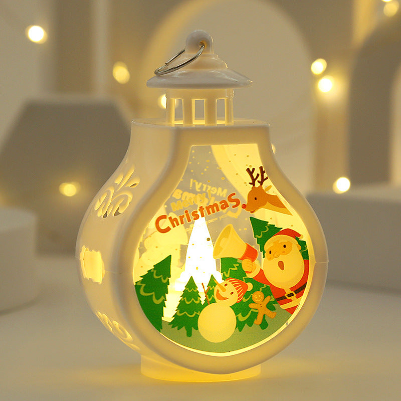 Glowing Christmas Candle Scene Decoration