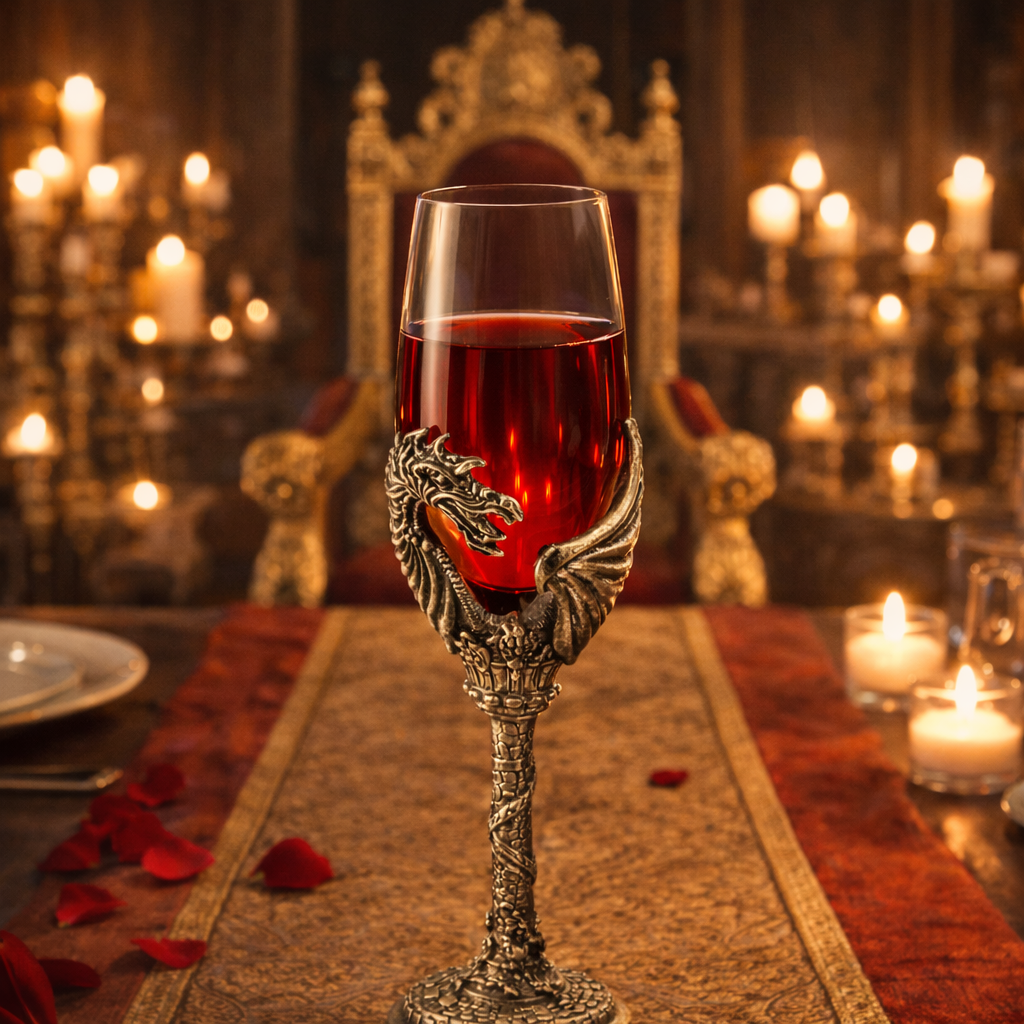 Alloy Dinosaur Champagne Glass Goblet