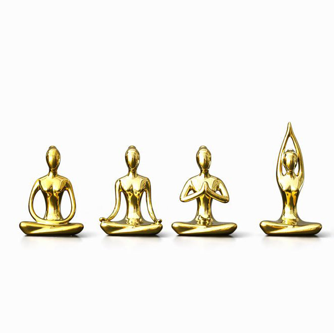 Gold Yoga Ornament