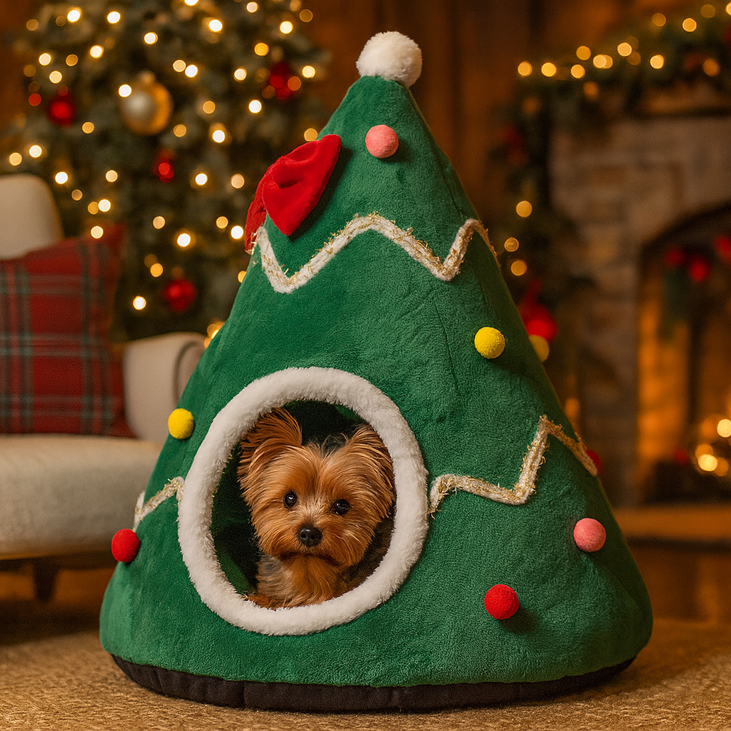 Christmas Tree House Cozy Pet and Dog