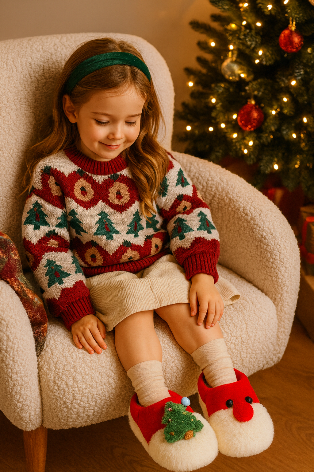 Holiday Plush Slippers